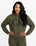 Christ Kingdom Crop Hoodie (Black lettering)