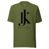 Jesus is King white Mens Short-Sleeve T-Shirt - AGAPE KINGDOM INC