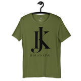 Jesus is King white Mens Short-Sleeve T-Shirt - AGAPE KINGDOM INC